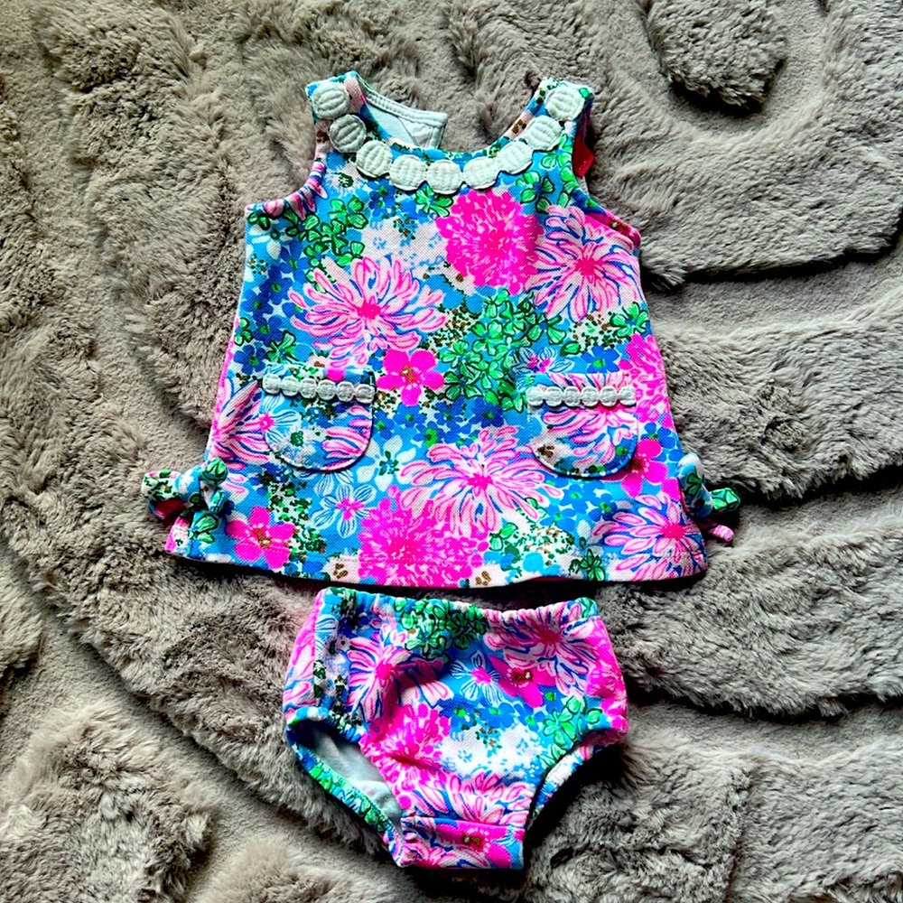 Lilly Pulitzer Infant Dress With Bloomers 3-6 months